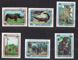 Centrafricaine 1978 Yvertn° 328-333 (°) Used Oblitéré Cote 3,75 € Faune WWF - Gebruikt