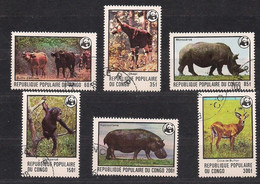 Congo 1978 Yvertn° 499-504 (°) Used Oblitéré Cote 6 € Faune WWF - Gebruikt
