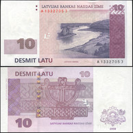 Latvia 10 Latu. 2008 Unc. Banknote Cat# P.54a - Lettonia