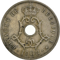 Monnaie, Belgique, 25 Centimes, 1908 - 25 Cent