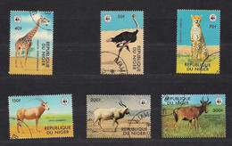Niger 1978 Yvertn° 449-454 (°) Used Oblitéré Cote 3,75 € Faune WWF - Gebruikt