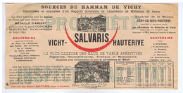 VICHY - SALVARIS - HAUTERIVE - Sources Du Hammam - Eau De Table Apéritive - Publicidad
