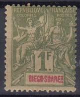 DIEGO SUAREZ : TYPE GROUPE 1F OLIVE N° 50 NEUF * GOMME AVEC CHARNIERE - Unused Stamps