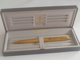 Authentic Vintage Parker 75 Classic Gold Plated Ball Point Pen France (#53) - Stylos