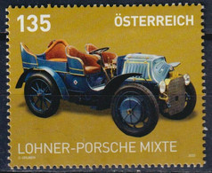 Austria 2022 Transport, Classic Cars, Lohner Porsche Mixte MNH** - Cars