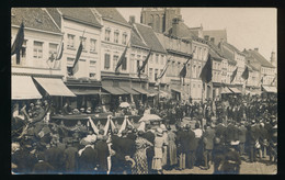 EEKLO - REPATRIËRING GESNEUVELDE SOLDATEN WERELDOORLOG I - ORIGINELE FOTOKAARTEN - NIET VERZONDEN  2 SCANS - Eeklo