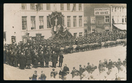 EEKLO - REPATRIËRING GESNEUVELDE SOLDATEN WERELDOORLOG I - ORIGINELE FOTOKAARTEN - NIET VERZONDEN  2 SCANS - Eeklo