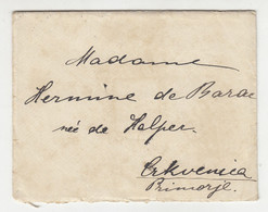 Hungary Letter Cover Posted 1897 Zagreb To Crikvenica B220310 - Kroatië
