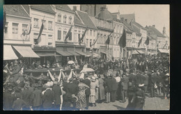 EEKLO - REPATRIËRING GESNEUVELDE SOLDATEN WERELDOORLOG I - ORIGINELE FOTOKAARTEN - NIET VERZONDEN  2 SCANS - Eeklo