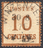 !!! ALSACE LORRAINE N° 5 CACHET DE WINZENHEIM DU 30/8/1871 - Used Stamps