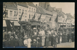 EEKLO - REPATRIËRING GESNEUVELDE SOLDATEN WERELDOORLOG I - ORIGINELE FOTOKAARTEN - NIET VERZONDEN  2 SCANS - Eeklo