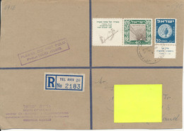 Israel Registered Cover Sent To Switzerland 27-10-1950 The Cover Is Opened On 3 Sides - Storia Postale