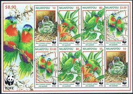 Bloc Sheet Oiseaux Birds Perroquet Parrots  WWF Neuf MNH ** Niuafo'ou 1998 - Perroquets & Tropicaux