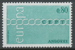 Andorre Français N°213 80c. émeraude NEUF** ZA213 - Unused Stamps