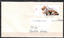 BRD, MiNr.: 2405; Jugend: Katzen, Auf Portoger. Brief Von Duderstadt Nach Halle; II-16 - Lettres & Documents