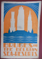 BRUGES AND THE BELGIAN SEA-RESORTS Guide Jean Franck 1929 Oostende Nieuwpoort Wenduine Knokke Heist Koksijde Brugge - Europe