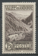 Andorre Français N°78, 1f.30 Brun-noir NEUF** ZA78 - Ungebraucht