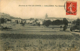 Sallèdes * Vue Générale Du Village * Environs De Vic Le Comte * 1908 - Autres & Non Classés