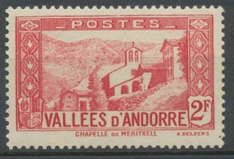 Andorre Français N°81, 2f. Rouge Carminé NEUF** ZA81 - Nuovi