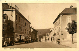 Morteau * La Rue De La Gare * Automobile Voiture Ancienne - Andere & Zonder Classificatie