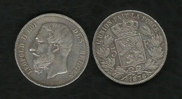 BELGIQUE . LEOPOLD II . 5 FRANCS 1876 . - 5 Francs