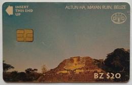 Belize BZ$20 Altun Ha, Mayan Ruin, Belize ( With Small Chip Variety) - Belize