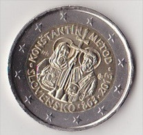 2 Euro Commémorative UNC Slovaquie 2013 Cyril Et Methode - Slowakije