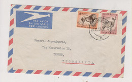 SOUTH AFRICA 1956 JOHANNESBURG Nice Airmail Cover To Yugoslavia - Aéreo