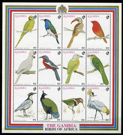 Gambie** N° 1429 à 1440-  Oiseaux De Gambie , Perroquets, Paon, Etc... - Gambie (1965-...)