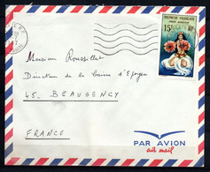 Col26 Polynésie  N° PA 7  Oblitéré Sur Lettre Papeete Tahiti 1967 - Covers & Documents