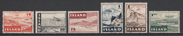 Islande Aérien 1947 : Timbres Yvert & Tellier N° 21 - 22 - 23 - 24 - 25 Et 26 Oblitérés. - Airmail