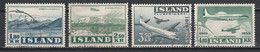 Islande Aérien 1952 Et 1959 : Timbres Yvert & Tellier N° 27 - 28 - 30 Et 31 Oblitérés. - Aéreo