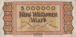 Nuremberg Inflationsgeld City Nuremberg Used (III) 1923 5 Million Mark - 5 Millionen Mark