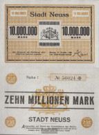 Neuss Inflationsgeld The City Neuss Used (III) 1923 10 One Million Mark - 10 Mio. Mark