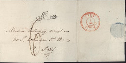 Département Conquis Révolution Belgique Département Deux-Nèthes Marque Postale Noire MP 93 Anvers 31mm Dateur 7 4 1813 - 1792-1815: Départements Conquis