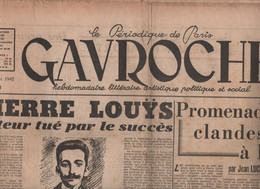 GAVROCHE 07 06 1945 - PIERRE LOUYS - FRESNES PRISON - CONSTITUANTE - MODE - CINEMA LES COMPAGNONS DE LA GLOIRE - DANSE - Le Petit Parisien