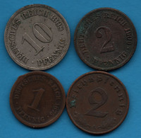 DEUTSCHES REICH LOT 1 + 2 + 10 PFENNIG +  2 REICHSPFENNIG 1940 A (svastika) - Lots & Kiloware - Coins
