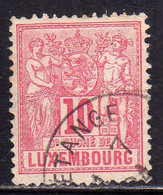 LUXEMBOURG LUSSEMBURGO 1882 INDUSTRY AND COMMERCE CENT. 10c USED USATO OBLITERE' - 1882 Allegorie