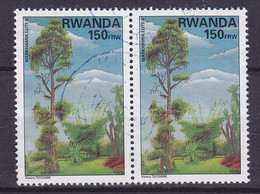 Rwanda 1995 Mi. 1467A   150 Fr Planze Markhamia Lutea (Pair, Paare) - Usati