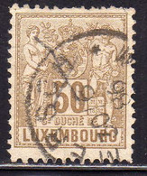 LUXEMBOURG LUSSEMBURGO 1882 INDUSTRY AND COMMERCE CENT. 50c USED USATO OBLITERE' - 1882 Alegorias