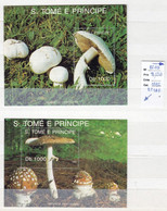 2 Feuillets Neufs De Saint Thomas Et Prince  Champignons N° 117 Et 1?6 - Mushrooms