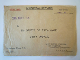 2022 - 1220  Enveloppe Recommandée Au Départ De  HANKOW à Destination De ST PIERRE D'OLERON Via Siberia 1928  XXX - 1912-1949 Republic