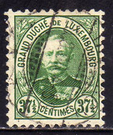 LUXEMBOURG LUSSEMBURGO 1891 1893 GRAND DUKE ADOLPHE CENT. 37 1/2c USED USATO OBLITERE' - 1891 Adolphe Front Side