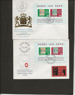 SUISSE - BLOC NABA N° 20  X 2 + N° 21 +N° 24 -L'ENSEMBLE SUR 4 LETTRES - ANNEE 1965-71 ET 1984 - Bloques & Hojas