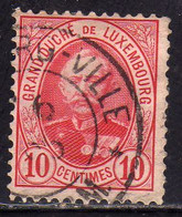 LUXEMBOURG LUSSEMBURGO 1891 1893 GRAND DUKE ADOLPHE CENT. 10c USED USATO OBLITERE' - 1891 Adolfo De Frente