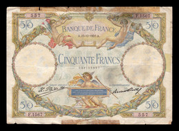 Francia France 50 Francs Luc Olivier Merson 1927 Pick 77 BC- G - 50 F 1927-1934 ''Luc Olivier Merson''