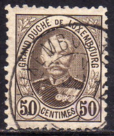 LUXEMBOURG LUSSEMBURGO 1891 1893 GRAND DUKE ADOLPHE CENT. 50c USED USATO OBLITERE' - 1891 Adolphe Frontansicht