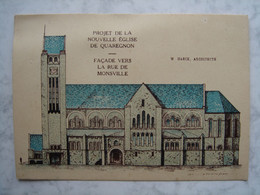 Quaregnon - Projet De La Nouvelle église - Façade Vers La Rue De Monsville (1937) - Quaregnon