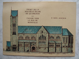 Quaregnon - Projet De La Nouvelle église - Façade Vers La Rue De Monsville (1938) - Quaregnon