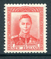 New Zealand 1938-44 King George VI Definitives - 1d Scarlet HM (SG 605) - Nuevos